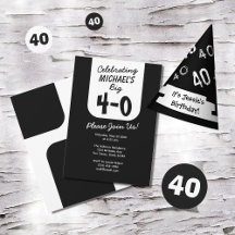 40th Birthday Party Supplies and Gifts