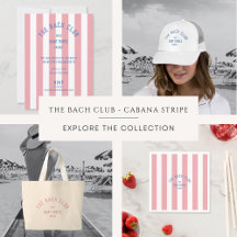 The Bach Club Pink Cabana Stripe
