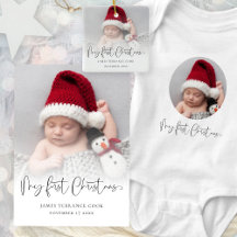 Baby First Christmas Photo Overlay Holiday 