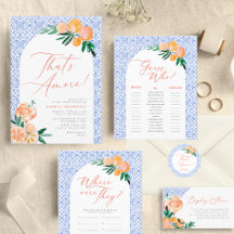 That's Amore Orange Positano Italian Bridal Shower