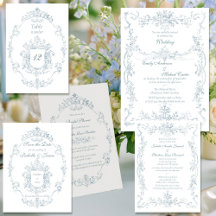 Vintage French Blue Wedding Frame