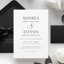 Modern Black and White Wedding
