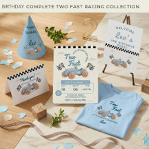 Two Fast Racing Car Boy 2nd Birthday Party