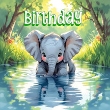 Cute Baby Elephant Themed Birthday Party and Gifts