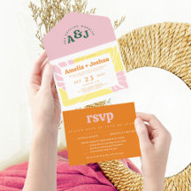 Bright and Bold Retro Wedding