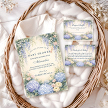 Romantic Blue Hydrangea Garden Baby Shower