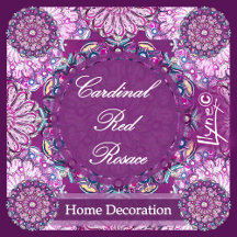 Cardinal Red Rosace home decoration
