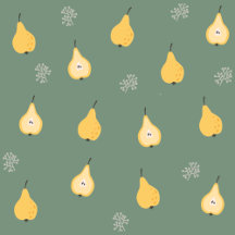 Yellow Pear Seamless Pattern