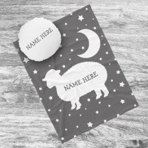 Cute Lamb Moon Stars Nursery Decor Collection