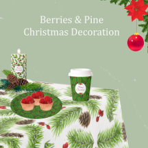 Berries and Pine Christmas Table Ideas