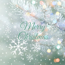 Green Christmas Snowflakes