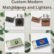 Custom Modern Matchboxes and Lighters