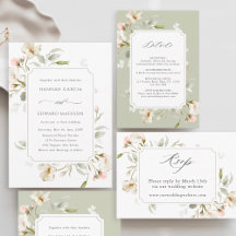 White Blush Sage Floral Collection