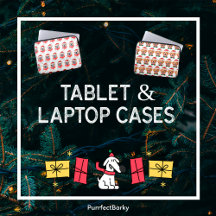 TABLET & LAPTOP CASES   DOG CHRISTMAS Theme