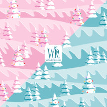 Winter Landscape Midcentury Christmas Trees