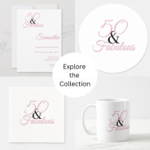 50 and fabulous Pink Birthday Party