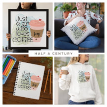 COLOURFUL JUST A GIRL WHO LOVES COFFEE