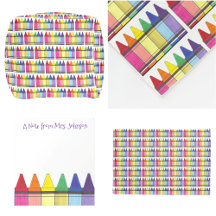 Rainbow Crayon Bed and Bath Collection