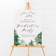 Watercolor Forest Woodland Graduation Collection