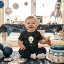 Astronaut Baby Moon Stars Navy Birthday collection