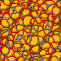 Red and gray net on a yellow background