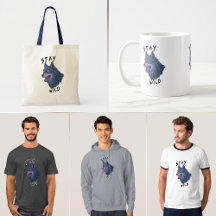 Stay Wild Bold Wolf Spirit