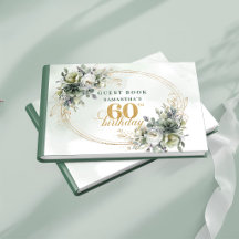 Watercolor eucalyptus gold 60th Birthday 109-60