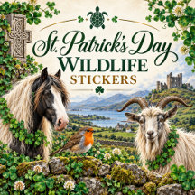 St Patricks Day Wildlife Stickers