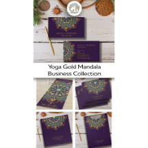 Yoga Gold Mandala Purple Business Collection