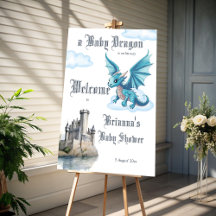 Dragon Baby Shower invitations stationery decor