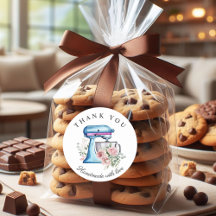 Watercolor Turquoise Mixer Bakery