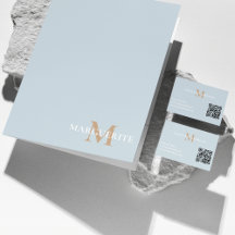 Minimalist Monogram Light Blue