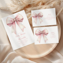 Pink Bow Girl Baby Shower Collection 2