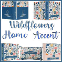 Elegant Pastel Wildflowers Watercolor Home Accents