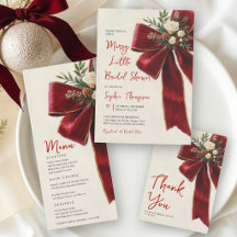 Merry Little Vintage Bow Christmas Bridal Shower