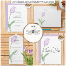 Lavender Tulip Solo Modern Purple Wedding