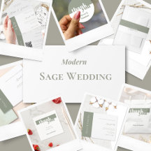 Modern Sage Green Chic Wedding Collection
