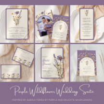 Dusty Purple Wildflower Wedding Suite