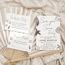 Beach Coastal Neutral Sea You Soon Baby Shower