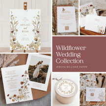 Boho Wildflower Floral Butterfly Fall Wedding