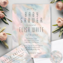 Soft Pastel Modern Abstract Baby Shower 