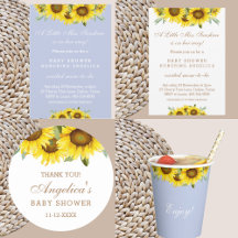 YELLOW SUNFLOWER BABY GIRL SHOWER