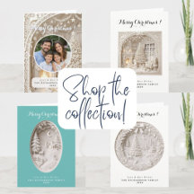 Stylish Papercut Christmas Greeting Cards