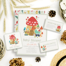 Gnome Garden Mushroom Baby Shower Collection