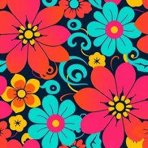 Dopamine Decor-Bright Retro Flowers-Collection