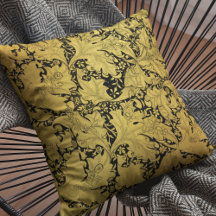 Golden Floral Pattern Oriental Flower