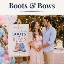 Boots or Bows Gender Reveal Party Collection 