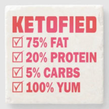 KETO THEMED BEVERAGE COASTERS