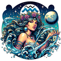 Aquarius Water Bearer Woman Cards and Gifts
