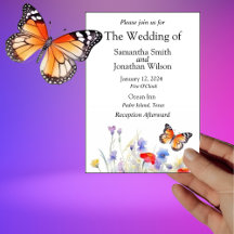 Watercolor Butterfly and Wildflowers Collection